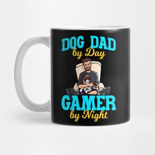 Dog Dad By Day Gamer By Night Mug